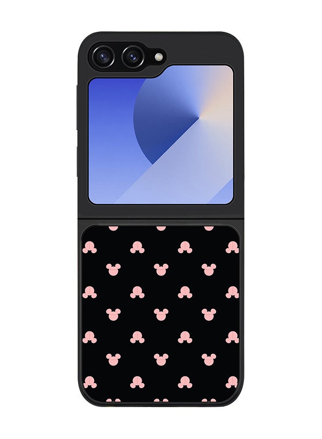 Stylizedd Rugged Black edge case for Samsung Galaxy Z Flip7 FE, Slim fit Soft Case Flexible Rubber Edges Anti Drop TPU Gel Thin Cover -  Mickey Print - Image 1