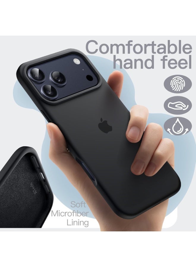 iPhone 17 Pro Case Liquid Soft Silicone iPhone 17 Pro Cover Anti Scratch with Inside Microfiber Lining Shockproof Protective Phone Case for iPhone 17 Pro 6.3 inch - Image 4