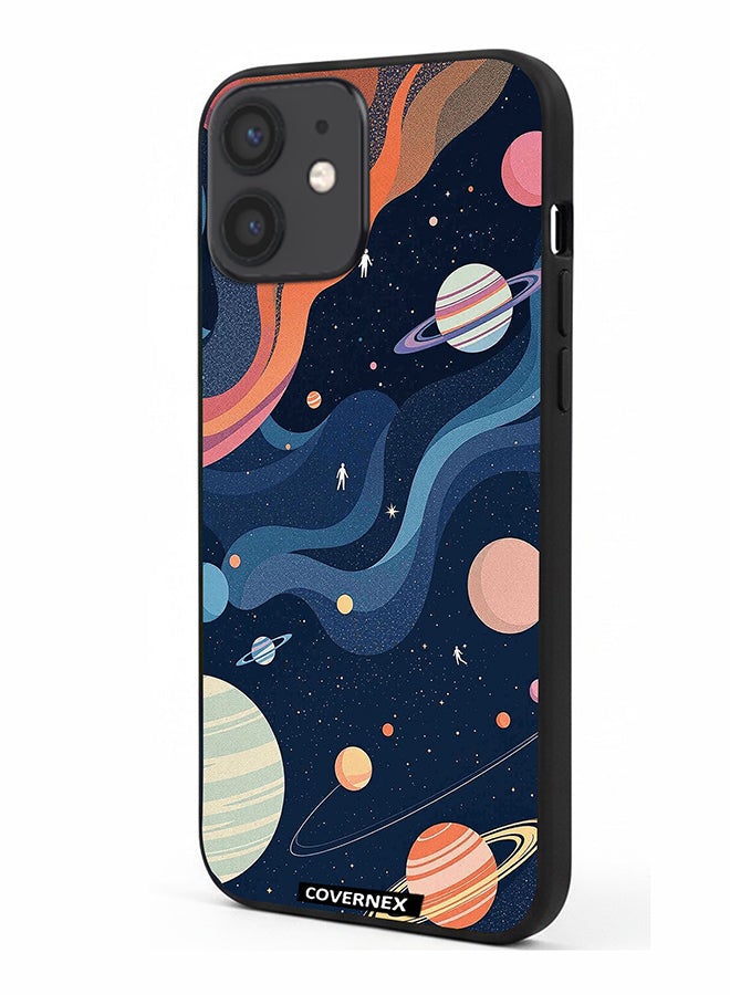 Covernex Apple iPhone 12 Mini Protective Case Cover Printed Featuring Seep Space and Planet Art - Image 1