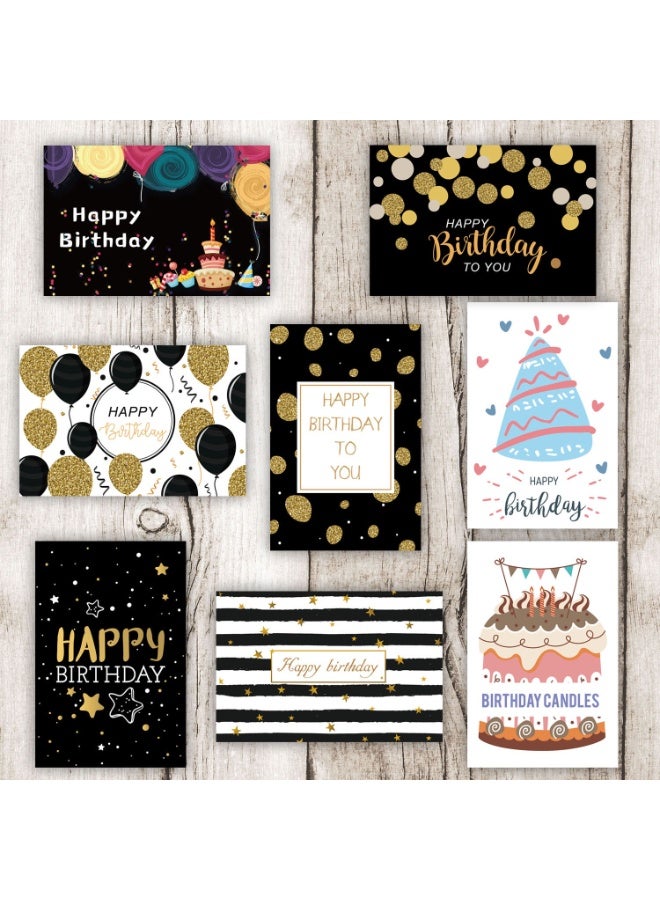24- Piece Assorted Birthday Cards with Envelopes  Stickers – Colorful Greeting Card Set with Various Designs - Image 2