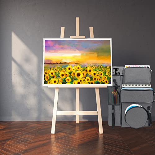 Boyistar Art Portfolio Carry Bag 20" x 26", Canvas Art Portfolio Backpack Traveling Outdoor Drawing Portfolio Case Large Capacity Artist Carrying Bag/Tote Bag for Drawing Board, Screen, Accessories - Image 5