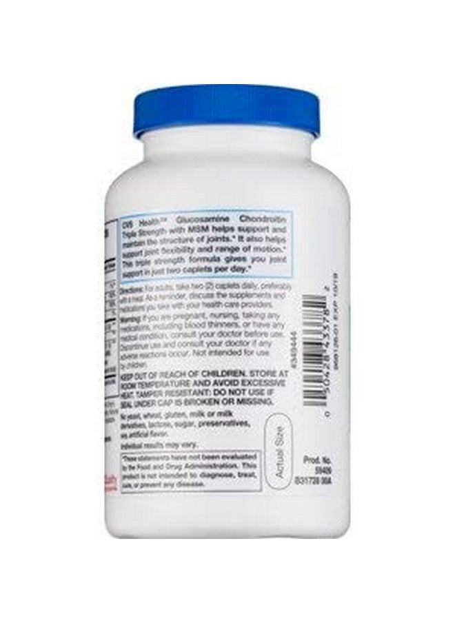 cvs - Glucosamine Chondroitin With Msm Triple Strength 100 Tablets - Image 1