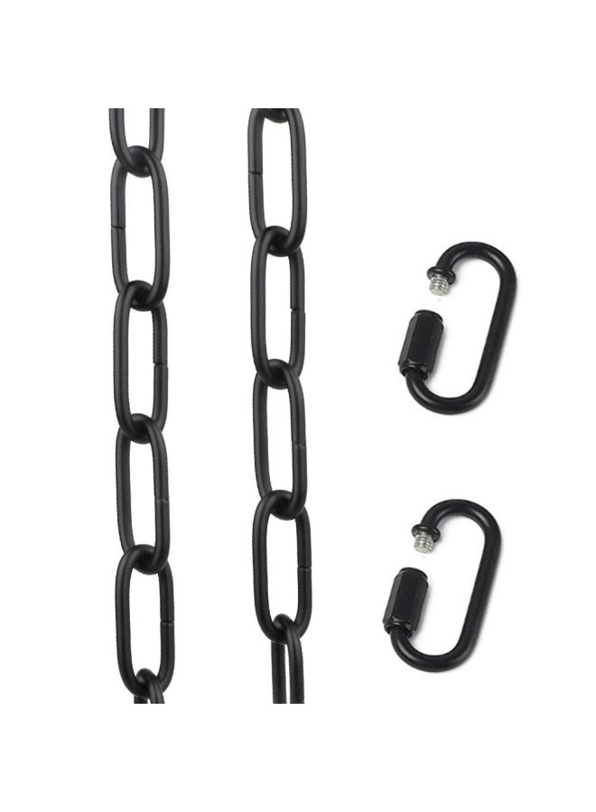 WOERFU 6 Feet Black Pendant Light Fixture Chain Permits Of Chain Hung Fixtures On High Ceilings With Maximum Fixture Weight Of 50 Pounds  - Image 1