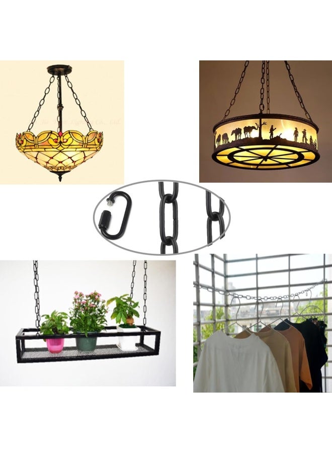 WOERFU 6 Feet Black Pendant Light Fixture Chain Permits Of Chain Hung Fixtures On High Ceilings With Maximum Fixture Weight Of 50 Pounds  - Image 2
