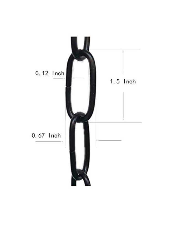 WOERFU 6 Feet Black Pendant Light Fixture Chain Permits Of Chain Hung Fixtures On High Ceilings With Maximum Fixture Weight Of 50 Pounds  - Image 3