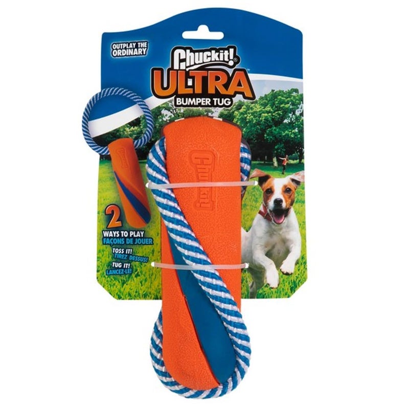 Chuckit Ultra Bumper Tug Dog ToyOrangeMedium - Image 2