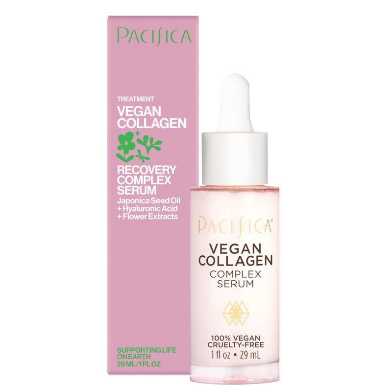 Pacifica Vegan Collagen Complex Face Serum Anti Aging Hydrating Serum w/Hyaluronic Acid for Plumping & Firming Collagen Boosting Facial Serum for Fine Lines & Wrinkles Clean Dermatologist Tested - Image 1