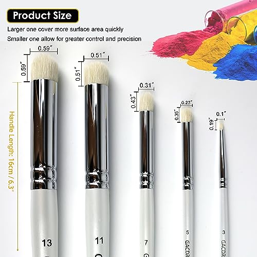 GACDR Dry Brush Miniature Painting, 5 Sizes Drybrush Set for Miniature 40k Citadel Model Paint,Hobby Detail Paint Brushes - Image 2
