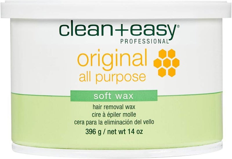 Clean + Easy Professional Soft Wax, Original, 14 Ounce - All Purpose Hair Removal Wax - Image 1