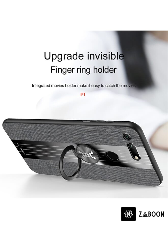 Zaboon Protective Case Cover For Huawei Honor View 20 XINLI Stitching Cloth Textue Shockproof TPU Protective Case with Ring Holder - Image 4