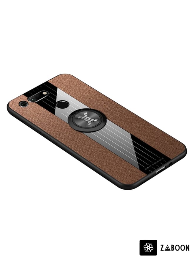 Zaboon Protective Case Cover For Huawei Honor View 20 XINLI Stitching Cloth Textue Shockproof TPU Protective Case with Ring Holder - Image 2