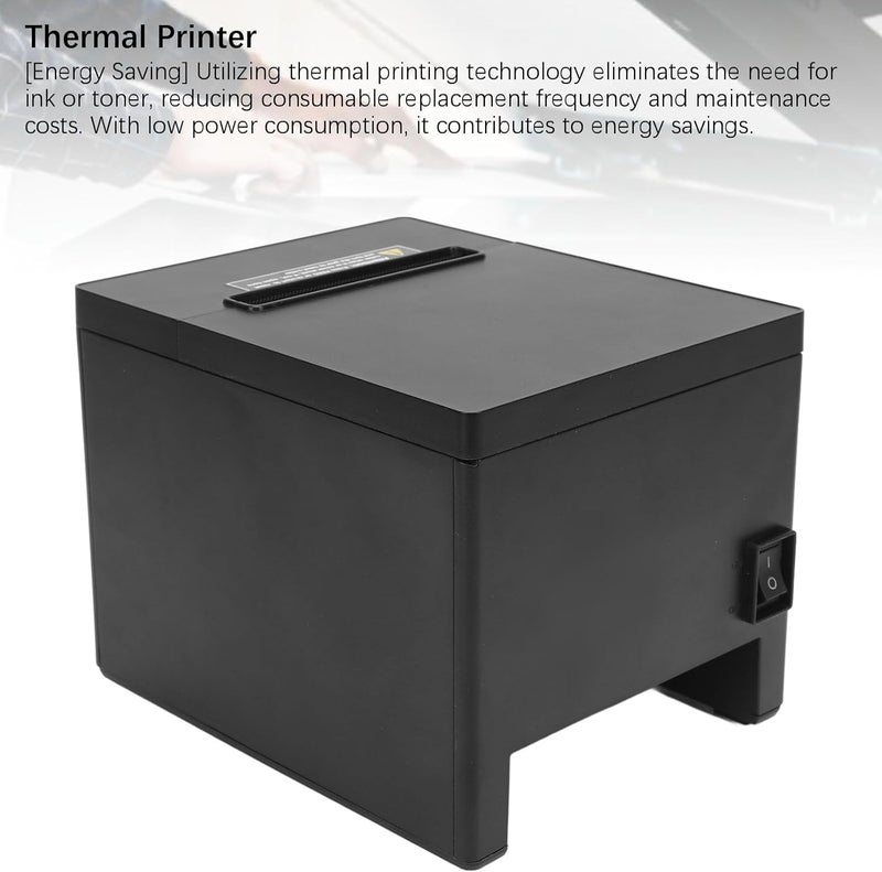 Luocute Thermal Printer, USB Dual Mode High Speed Printing 180mm / s 203dpi with Cash Drawer Control and Graphic Printing, for for for (US Plug) - Image 3