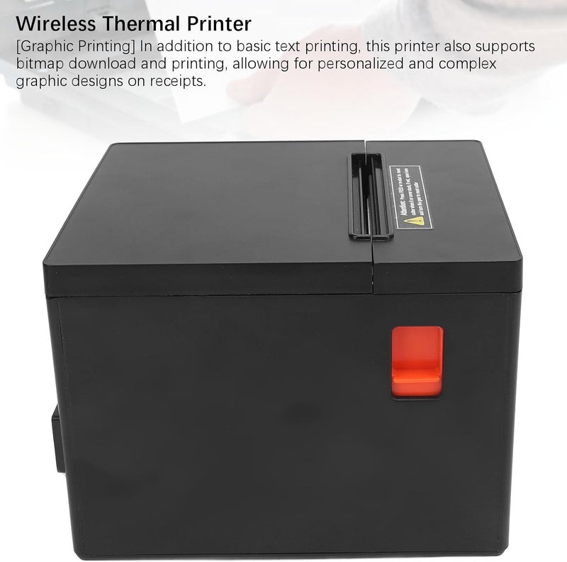 Luocute Thermal Printer, USB Dual Mode High Speed Printing 180mm / s 203dpi with Cash Drawer Control and Graphic Printing, for for for (US Plug) - Image 5