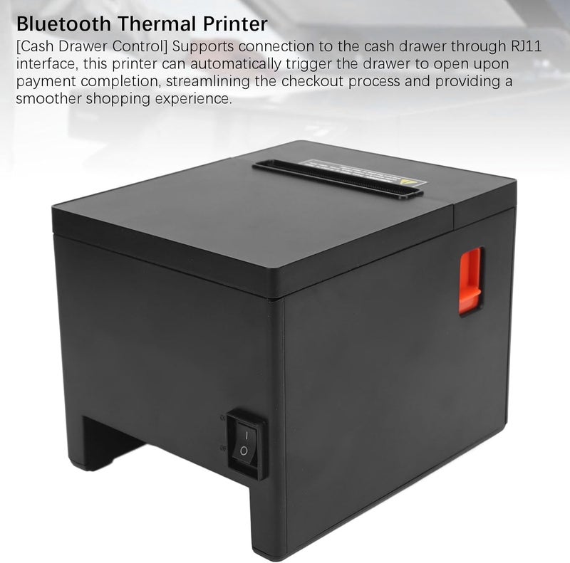 Luocute Thermal Printer, USB Dual Mode High Speed Printing 180mm / s 203dpi with Cash Drawer Control and Graphic Printing, for for for (US Plug) - Image 4