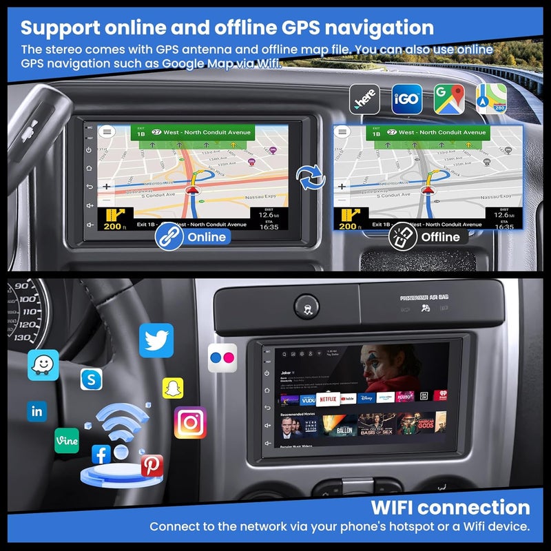 electrosmart 8-core 4G+64G Android 15 Car Radio for 2003-2006 Chevrolet Chevy Silverado Impala Tahoe GMC Sierra Yukon, 7" IPS Touch Screen Car Stereo with GPS, CarPlay/Android Auto, Backup Camera - Image 4