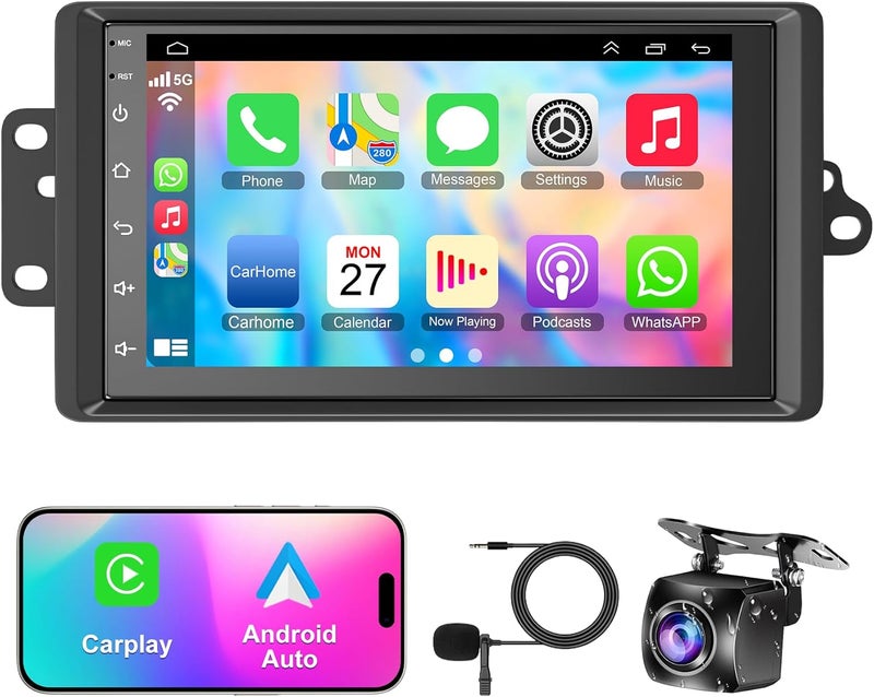 electrosmart 8-core 4G+64G Android 15 Car Radio for 2003-2006 Chevrolet Chevy Silverado Impala Tahoe GMC Sierra Yukon, 7" IPS Touch Screen Car Stereo with GPS, CarPlay/Android Auto, Backup Camera - Image 1