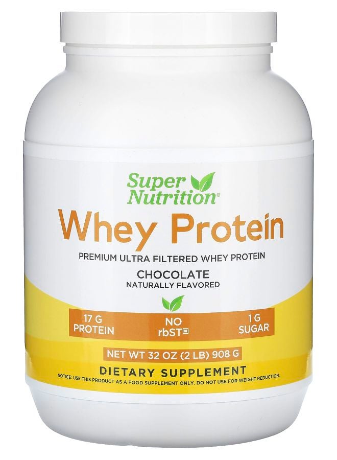 Ultra Filtered Whey Protein Powder Non-GMO rbST Free Chocolate 2 lb (908 g)