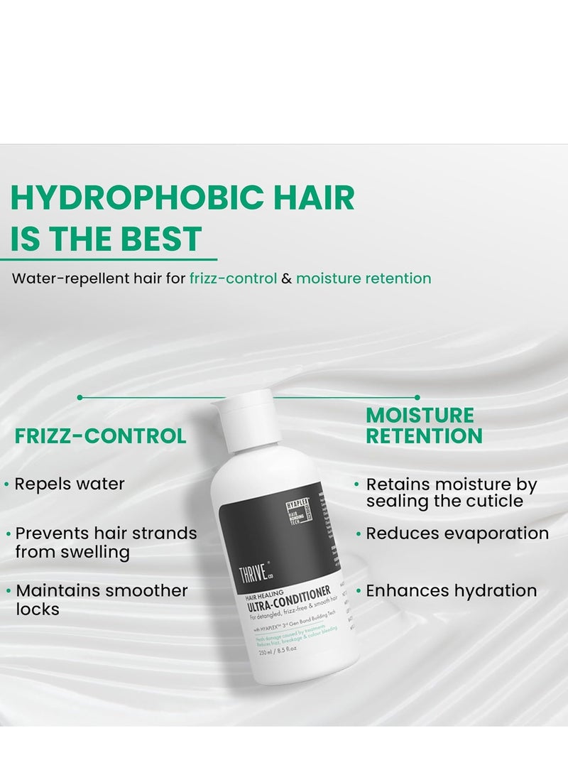ThriveCo Hair Healing Ultra-Conditioner for Hair Damage Repair For Dry And Frizzy Hair  With Bond Building Tech HYAPLEX™ 250ML - Image 5