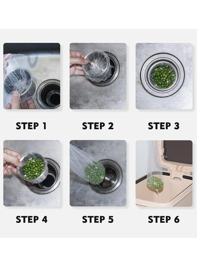 100pcs Disposable Kitchen Sink Strainer Mesh Bags Anti Clogging for All Household Sink Strainers - Image 4