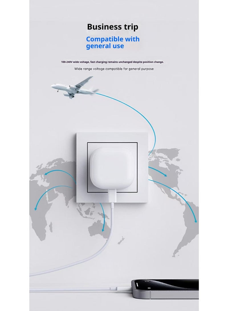 20W PD Fast Charger with 1M USB-C to Lightning Cable, Multi-protocol Charging Adapter for iPhone17/16/15/14/13, iPad, USB-C Devices, Global Voltage and 5 Layers of Security Protection - Image 5