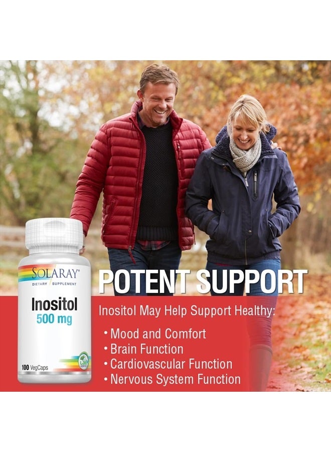 Solaray Inositol Capsules, 500 mg, 100 Count - Image 4