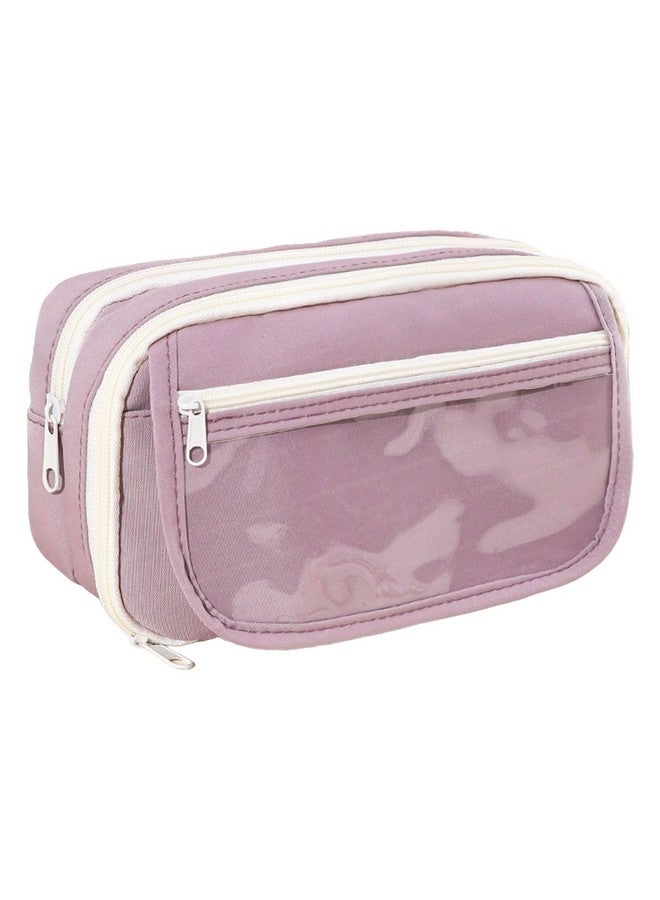 فنبلاست حقيبة أقلام فن بلاست - حقيبة أقلام كاواي، منظم أقلام أنيق، حقيبة متعددة الأغراض بسحاب للأطفال والكبار، حقيبة تنظيم أدوات مكتبية كبيرة السعة (حقيبة - بنفسجي) - Image 1