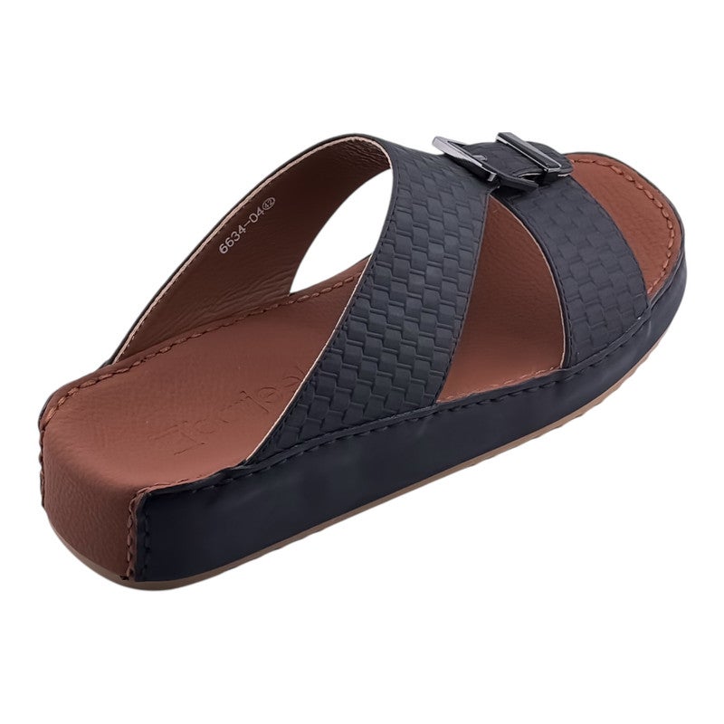 إيت صنادل عربية يدوية الصنع للرجال من A E T | شباشب خارجية للرجال | جلد صناعي أصلي مع إبزيم - Image 3