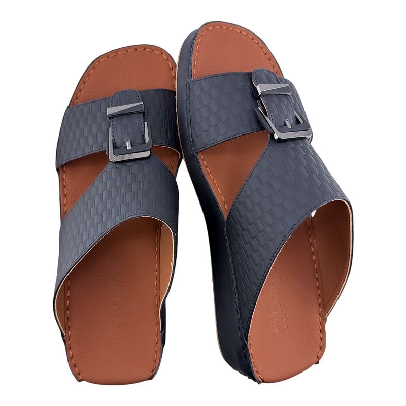 إيت صنادل عربية يدوية الصنع للرجال من A E T | شباشب خارجية للرجال | جلد صناعي أصلي مع إبزيم - Image 2