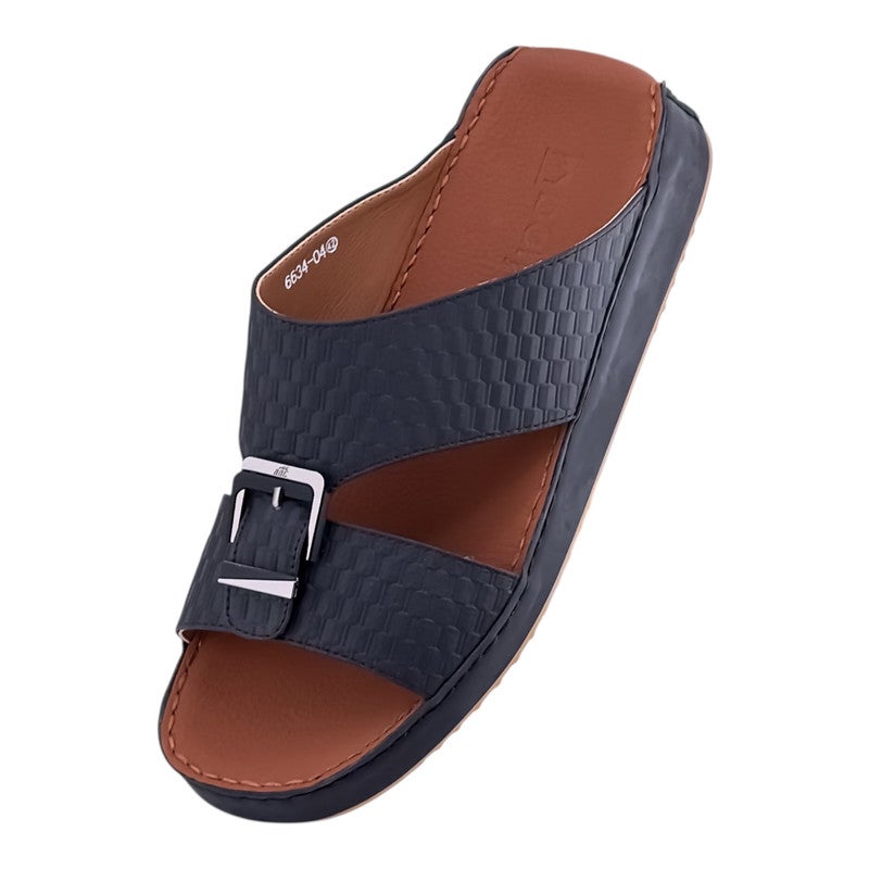 إيت صنادل عربية يدوية الصنع للرجال من A E T | شباشب خارجية للرجال | جلد صناعي أصلي مع إبزيم - Image 4