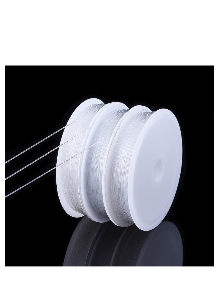 Grab Mantra - Set of 10 rolls Clear Elastic Thread For Jewelry Making Beading Craft Kit - Image 1