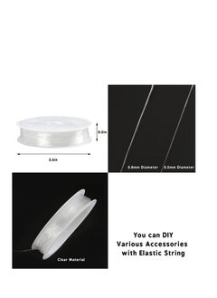 Grab Mantra Set of 10 rolls Clear Elastic Thread For Jewelry Making Beading Craft Kit  - Image 2