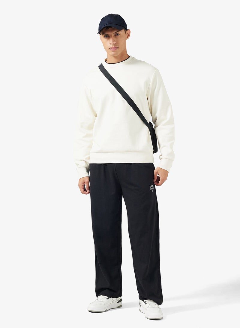 سفنتي فايف بيسيكس بنطلون رياضي بطبعة نصية وحافة مفتوحة - Image 2