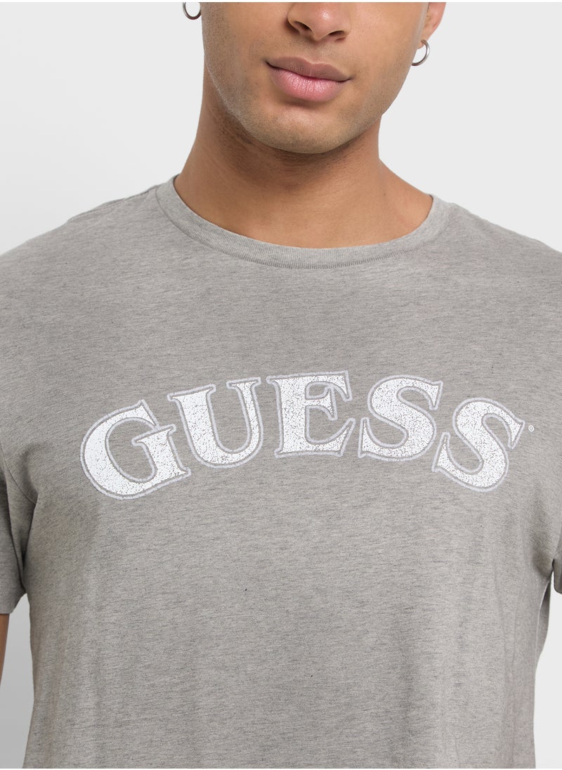 GUESS Crew Neck Short Sleeve T-Shirt  - Image 3