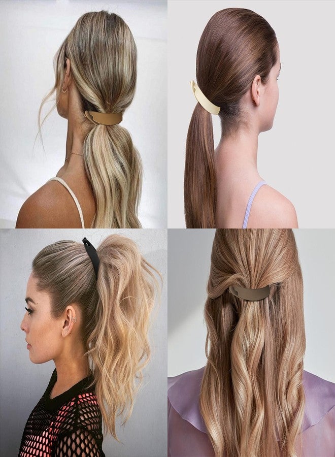 Hapdoo Small Matte Banana Hair Clips, Strong Hold Bun Holder Jaw Barrettes for Thick or Thin Hair - Women and Girls - Image 3