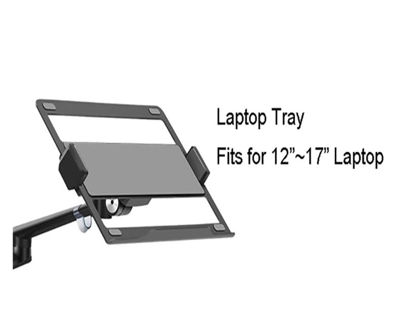 Black Aluminum Alloy Laptop Tray Adjustable 12 To 17 Inch Stand - Image 4