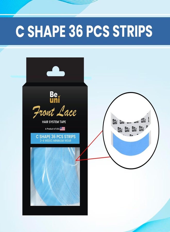 Beuni Front Lace No Shine Wig Tape - Strong Hold Wig Tape Strips for Hair Patch - Waterproof, Invisible Finish, Sweatproof Adhesive - 36 Pcs for Men & Women - Image 5