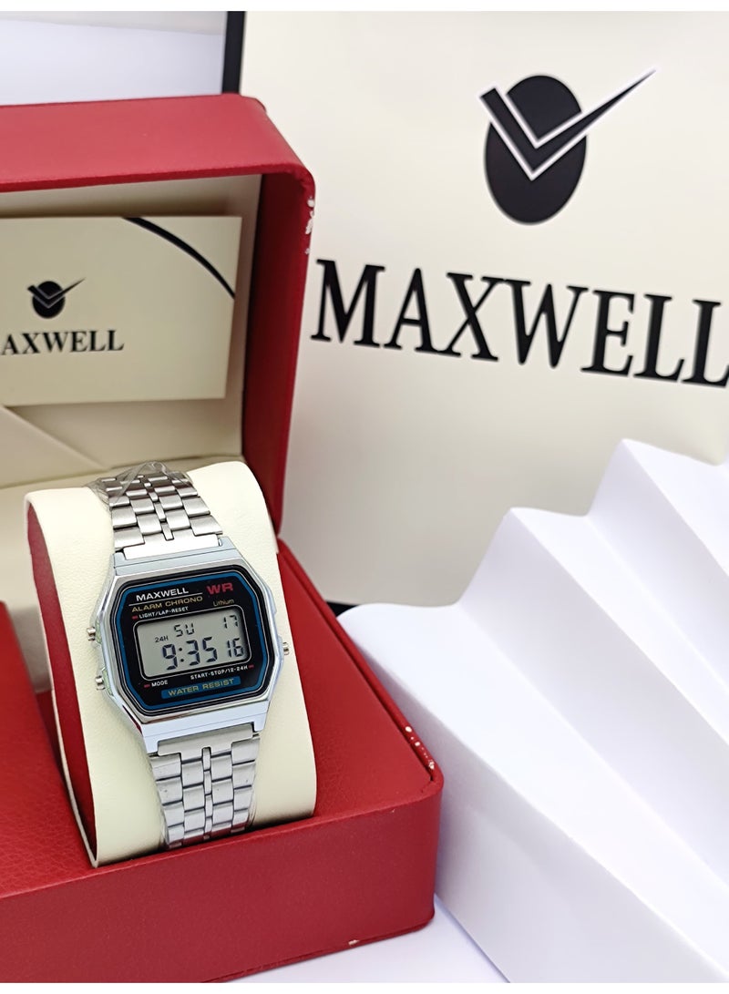 ماكسويل ساعه  اكتروني مكسويل حديد