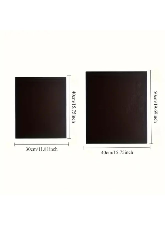 Nonstick Teflon Baking Mat Set 19.69inch Reusable Heavy Duty Black - Image 5