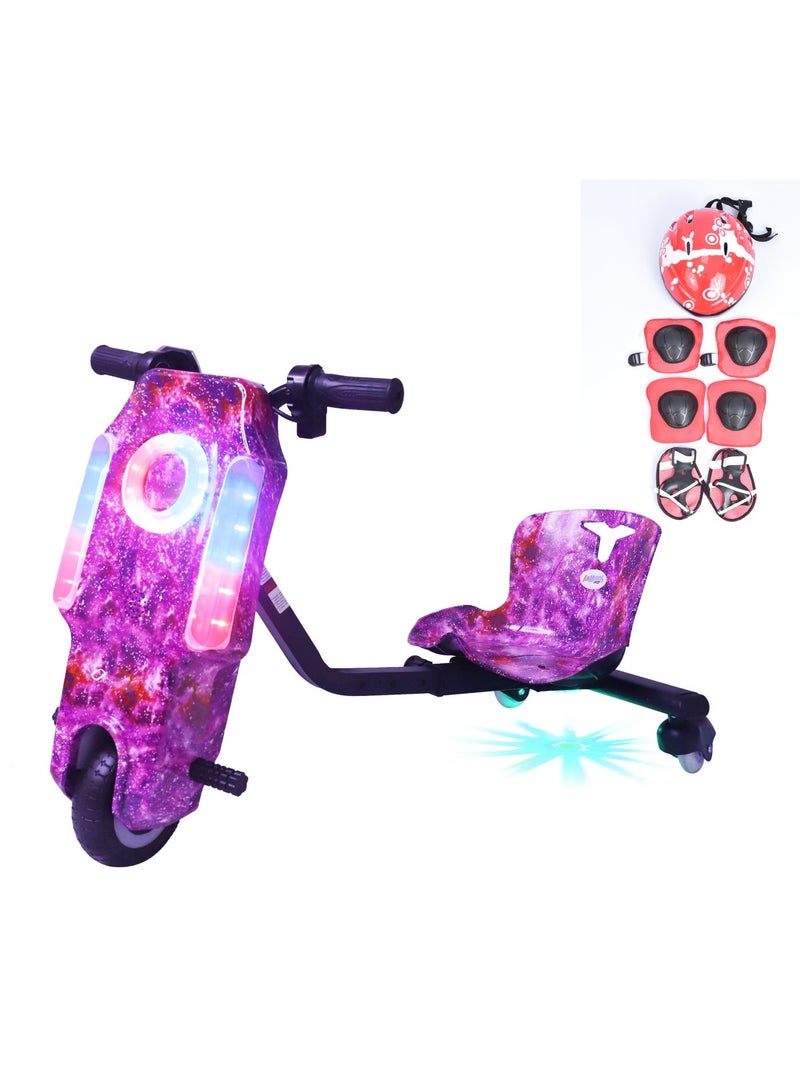 لحظة مرح سكوتر درفت كهربائي صغير 36 فولت مع خوذة وحماية - Image 5