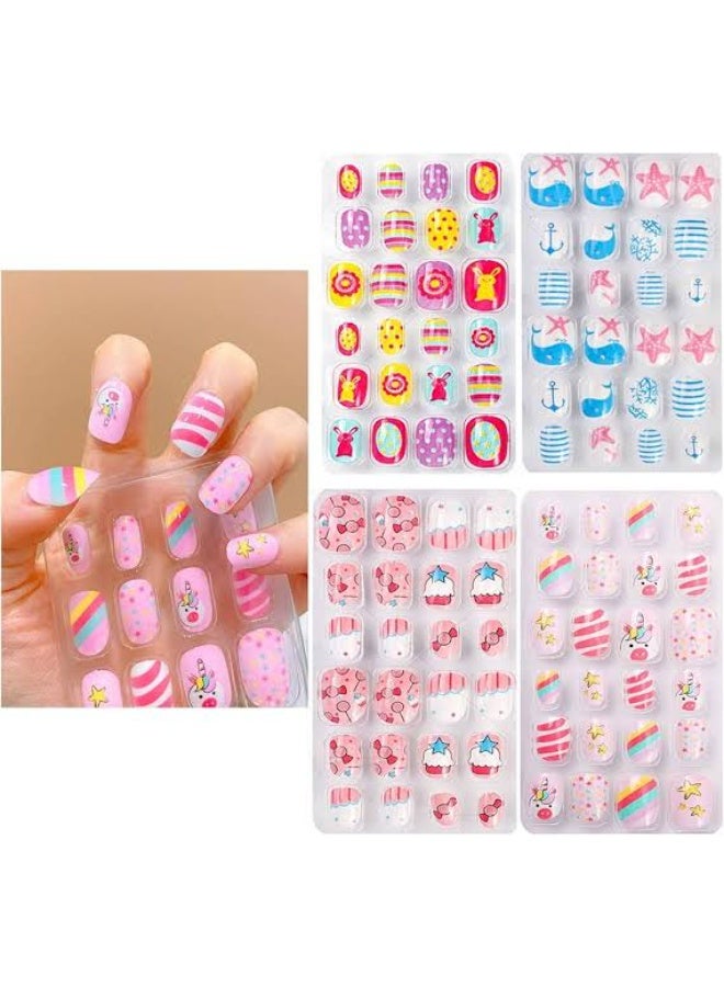 Artificial nails for children, pack of 12, gorgeous, assorted shapes and colors. Artificial nails for girls, children's accessories. - Image 2