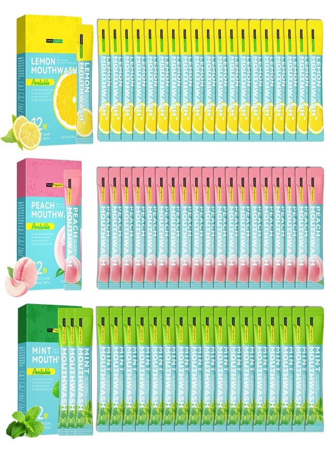 WYBLZPXZ Travel Size Mouthwash,Mini Mouthwash Travel Size Bulk Portable Mouth Wash Set,Individual Small Travel Mouth Wash Packets for Fresh Breath(Pack of 60) - Image 1