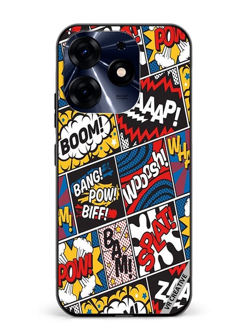 Protective Case Cover For Tecno Spark 10 Pro Pop Art Design Multicolour