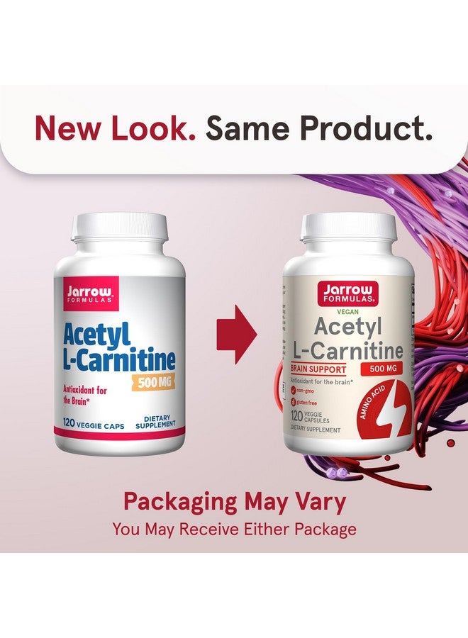 Jarrow Formulas® Acetyl L-Carnitine 500 mg, Dietary Supplement, Amino Acid Support for Brain Health and Antioxidants, 120 Veggie Capsules, 120 Day Supply - Image 2