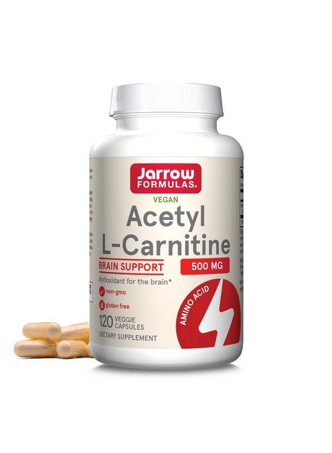 Jarrow Formulas® Acetyl L-Carnitine 500 mg, Dietary Supplement, Amino Acid Support for Brain Health and Antioxidants, 120 Veggie Capsules, 120 Day Supply - Image 1