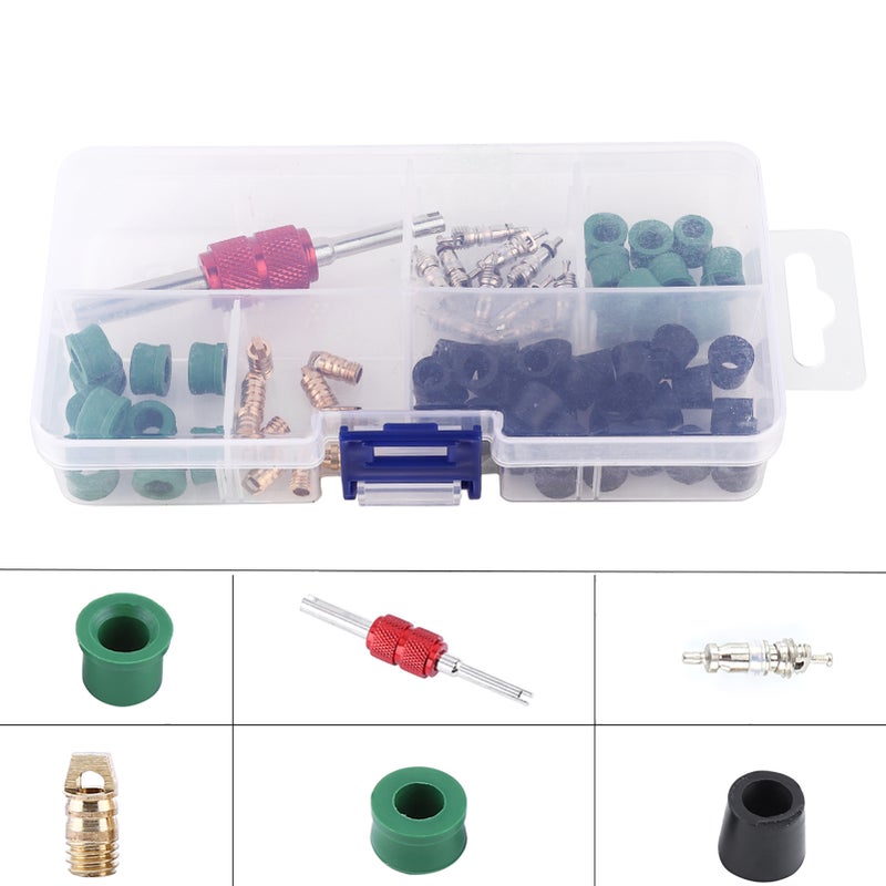 Auto A/C Repair Kit 12-Piece Abrasion Resistant Corrosion Resistant - Dual Style Valve Core Tool Universal A/C Tool for Car Air Conditioning Maintenance - Image 3