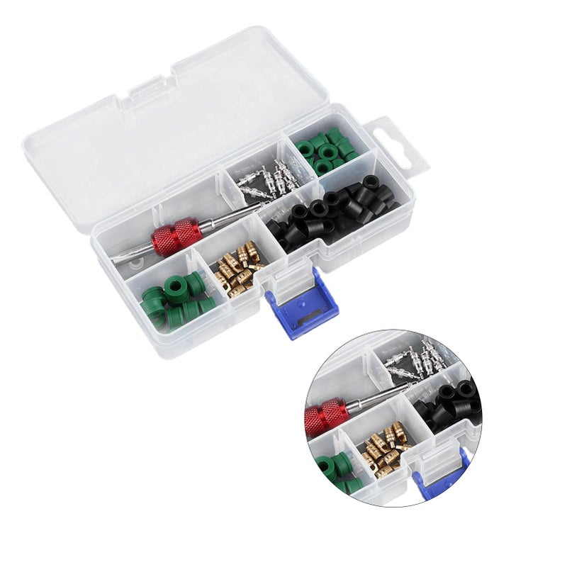 Auto A/C Repair Kit 12-Piece Abrasion Resistant Corrosion Resistant - Dual Style Valve Core Tool Universal A/C Tool for Car Air Conditioning Maintenance - Image 2