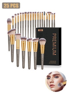 MAANGE 25 Pcs Makeup Brushes Set, Face Eye Makeup Brushes with Gift Box, Professional All-round Makeup Tools  - Image 1