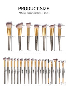MAANGE 25 Pcs Makeup Brushes Set, Face Eye Makeup Brushes with Gift Box, Professional All-round Makeup Tools  - Image 2