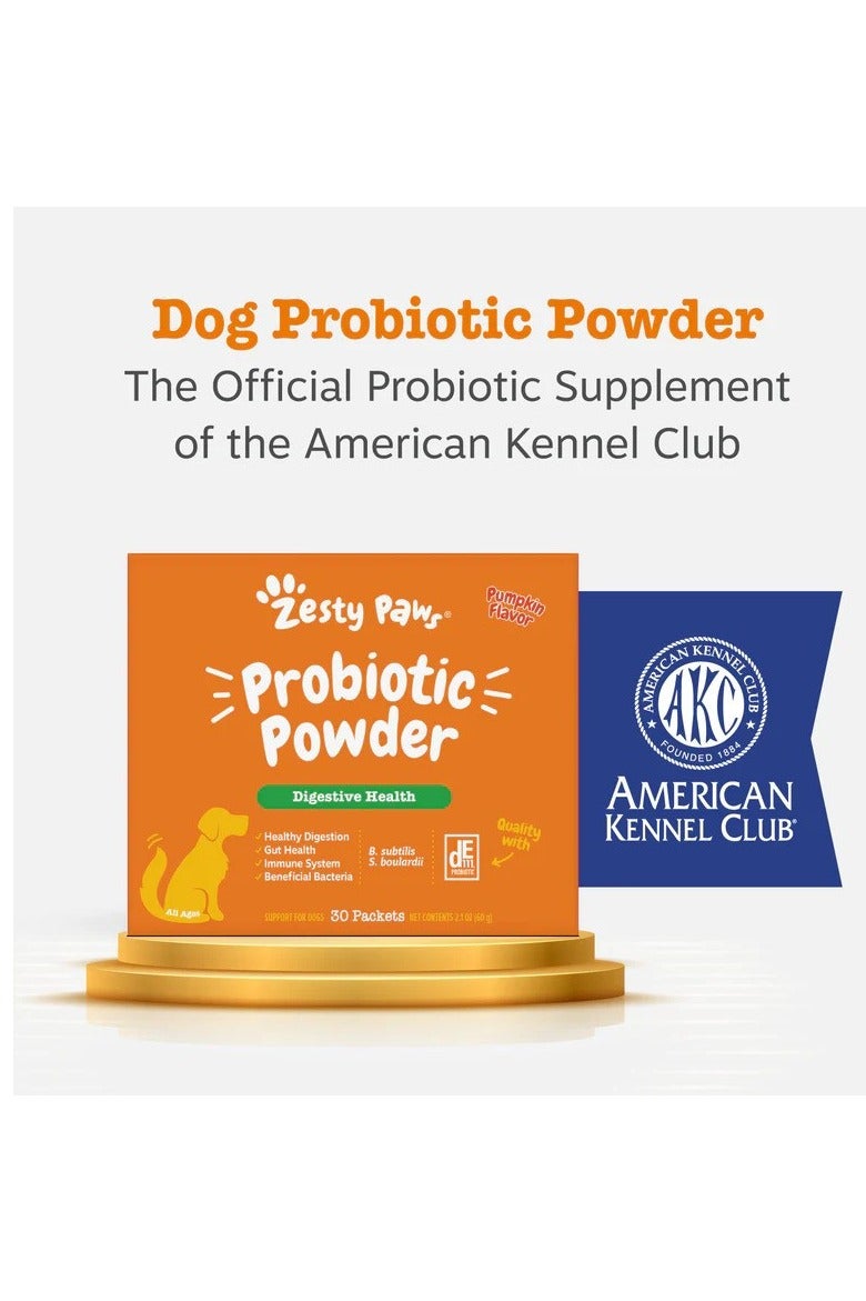 Zesty Paws Dog Probiotic Powder - Digestive Health - Pumpkin - 30 Sachets - Image 2