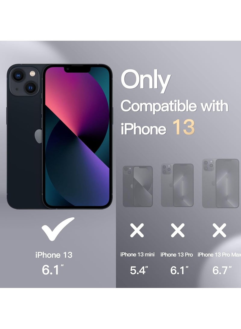 دوسالا جراب iPhone 13، جراب هاتف من السيليكون السائل لهاتف iPhone 13 مقاس 6.1 بوصة، غطاء واقٍ ناعم حريري ملون (أسود) - Image 2